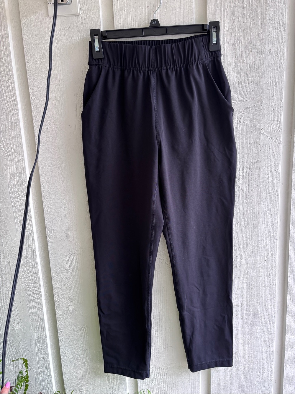 Babaton Black Elastic-Waist Track Pants